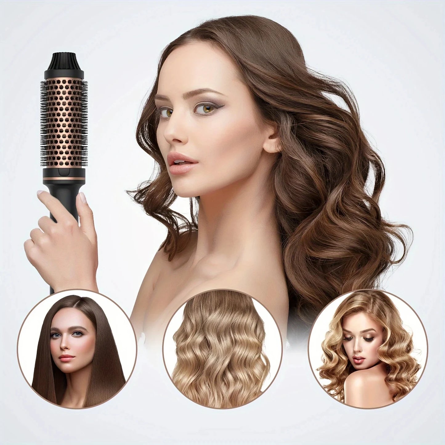 Hair Curler Straightener Electric Hair Brushes Hot Comb Professional Curling Iron Heated Anti-Scald Thermal Brush
