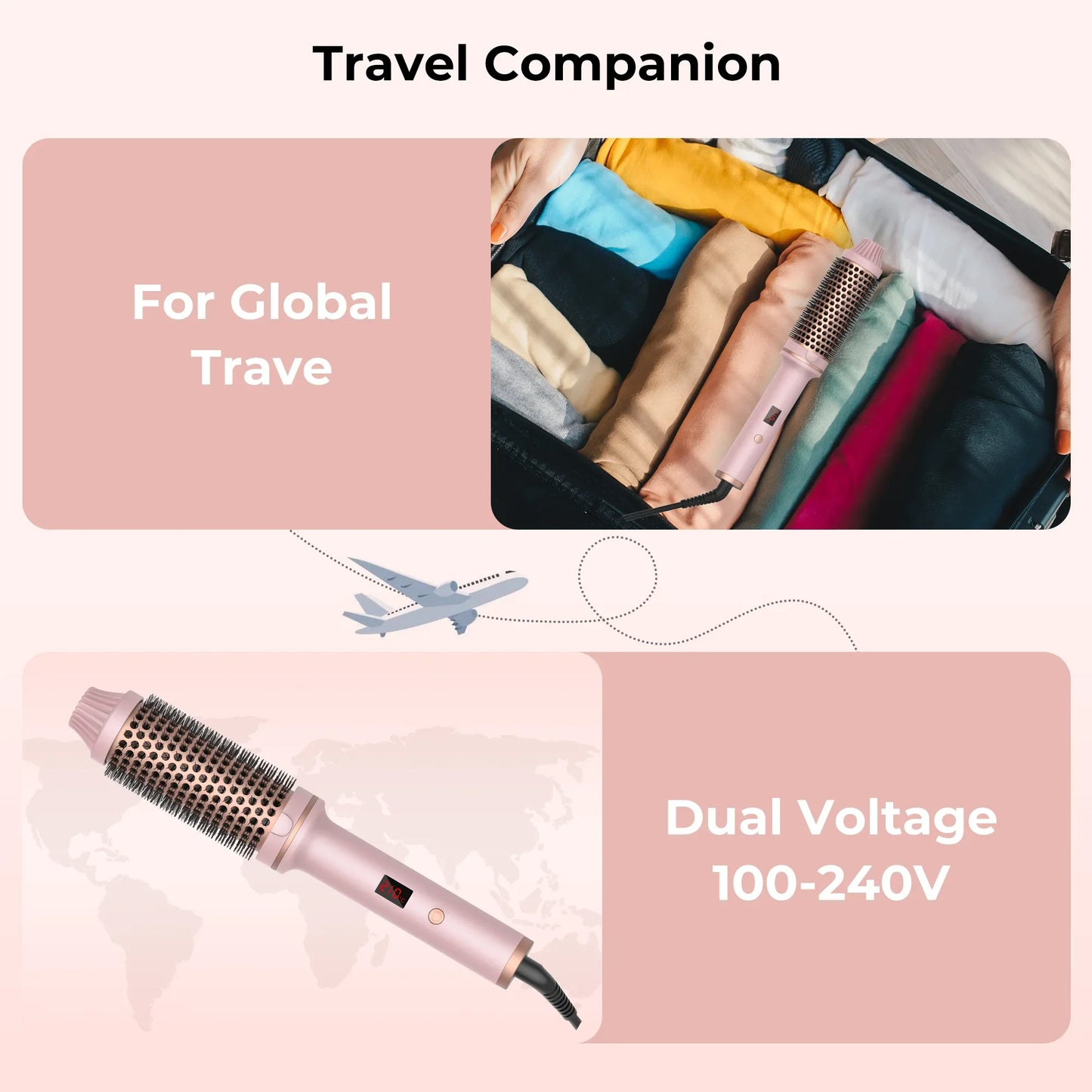 Hair Curler Straightener Electric Hair Brushes Hot Comb Professional Curling Iron Heated Anti-Scald Thermal Brush