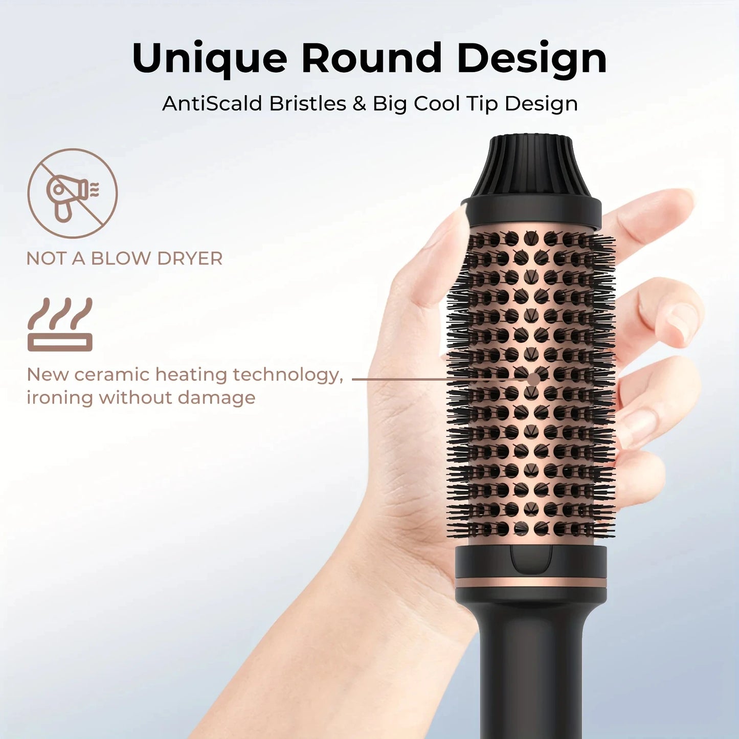 Hair Curler Straightener Electric Hair Brushes Hot Comb Professional Curling Iron Heated Anti-Scald Thermal Brush